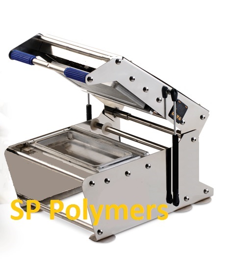 2 Portion Tray Sealer - disposable food tray sealing machine