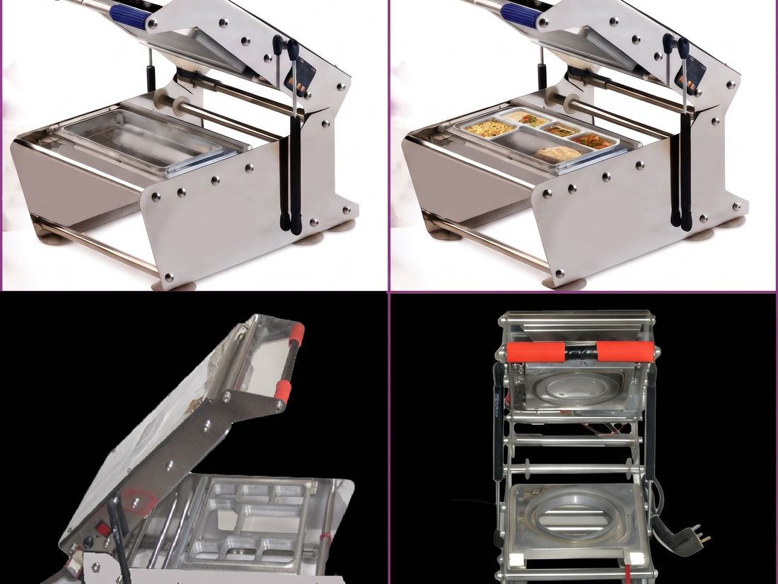 Disposable food tray sealing machine by Shri Parshwa Polymers